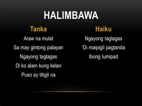 halimbawa ng tanaka
